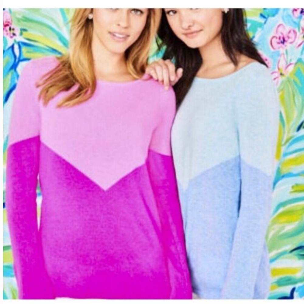 Lilly Pulitzer Bridgette pink cashmere sweater size small